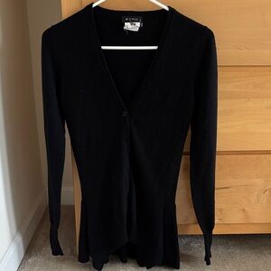 Etro Milano Black Cashmere Blend Cardigan Sweater